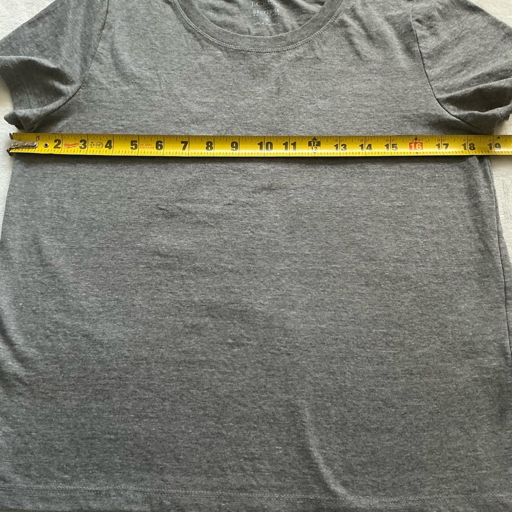 J. Crew Heather Gray Short-Sleeve Crewneck Tee - Picture 6 of 10